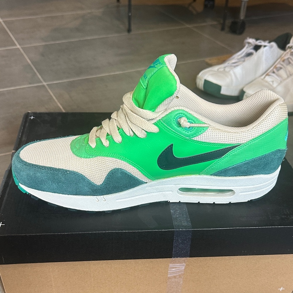 Nike Air Max 1 Essential Atomic Teal Poison Green Mens Size 12 537383-230 - Picture 10 of 11
